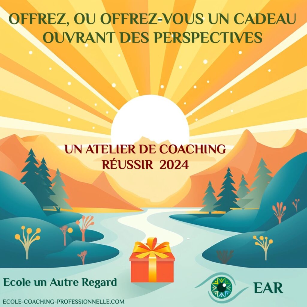 Un atelier de coaching intégratif pour déployer son potentiel pour 2024 un temps d'échanges et de découverte des locaux de l'école de coaching professionnel EAR école un autre regard sur le coaching et la formation une pedagogie innovante EAR une école coaching professionnelle spécialisée pour les HPI, Hauts-potentiels zèbres une pédagogie intégrative corps-coeur cerveau