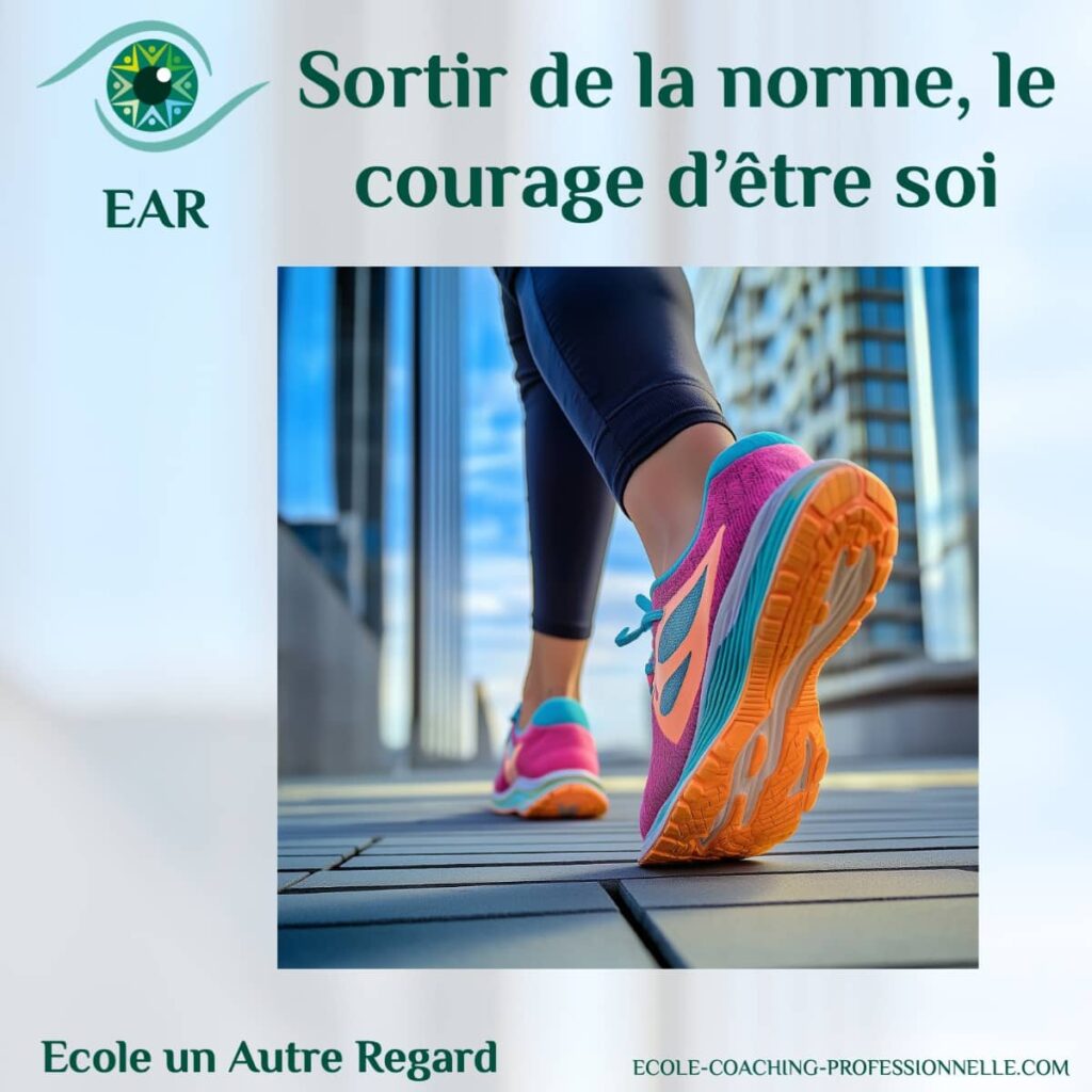 Sortir de la norme : le courage d’être soi   Dans un monde où le "tapis roulant de la norme" semble dicter la cadence, la direction